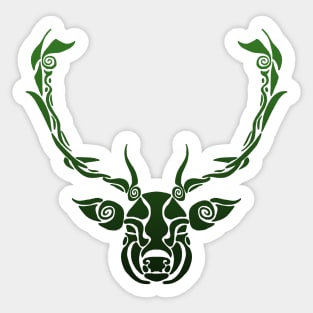 Shapes and Swirls Deer Head Sticker